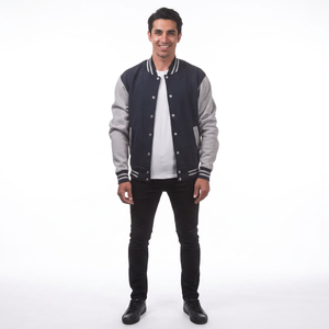 Wool Varsity <b>Jacket</b> Varsity Letterman <b>Jacket</b> Embroidered Wool <b>Men</b> Pure Sheep Wool University Letterman <b>Jacket</b> - Product Image 1