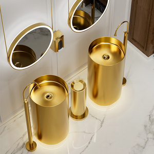 High-grade Matte <strong>Post</strong> Basin Baking Paint Technology Cylindrical <strong>Wash</strong> Basin Integrated Stainless Steel <strong>Wash</strong> Basin - Product Image 3