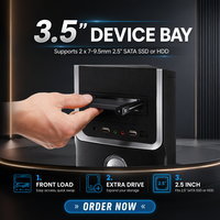 Boîtier interne pour disque dur SATA 2,5 pouces à échange à chaud, Unestech ST2522, compatible avec les disques durs de 7 à 9,5 mm