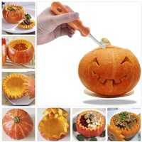 13 Stks/set Halloween-Pompoenmodelleringsgereedschap Snijmessen Voor Fruitgroentemessenset Professionele Pompoensnijwerkset
