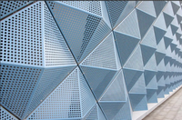 Panneau mural en aluminium perforé décoratif moderne pour la décoration extérieure et intérieure des villas et des centres commerciaux