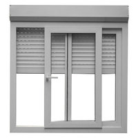 Ventana Corredera de Aleación de Aluminio con Certificación CE, con Persiana Integrada, Aislamiento Acústico, Protección Solar y Privacidad, Ventana Hueca para Construcción de Viviendas