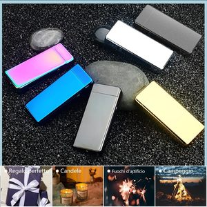 AIRO Briquet USB rechargeable et rechargeable à double arc coupe-vent en alliage de zinc, durable, écologique, personnalisable avec logo, pour cadeaux pour petit ami - Product Image 6