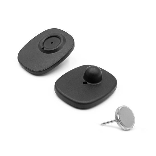 YRFD-002 Retail Store Anti-Theft Sensor 8.2Mhz Security Hard Tag with Pins Eas Mini Square Tag for Garment Clothing Alarm Tag