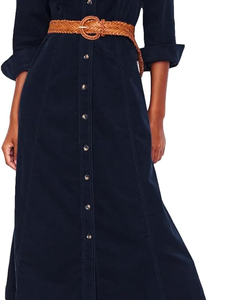 2026 Nuevo Abrigo de Invierno de Alta Calidad para Mujer, Estilo Elegante, Ajustado, Color Sólido, Hombros Descubiertos, Mangas con Puños, Cierre de Botón Único, Cintura Imperio, Ideal para Oficina - Product Image 1