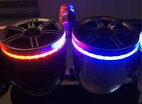 Sepasang Speaker Menara Wakeboard Tunggal Reborn dengan Cincin Lampu LED-Merah
