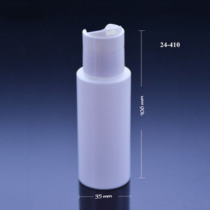 Botella Redonda de Plástico HDPE Blanca de 60 ml (2 oz) Ecannal con Cuello 24-410, Acabado de Plástico PP, Falda Lisa, Tapa de Disco sin Forro - Product Image 1