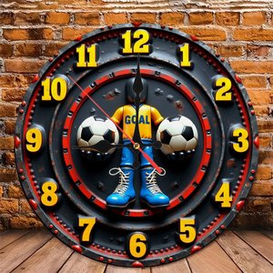 Horloge murale ronde en bois 25 cm, mécanisme à quartz silencieux, décoration pour la maison, l'hôtel, le café - Product Image 6