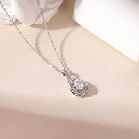 Collier pendentif goutte de larme en CZ flottant, en acier inoxydable 316L, plaqué or et argent PVD, inaltérable, bijoux artisanaux pour femmes, OEM