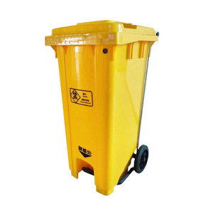 Contenedor de Residuos Médicos Amarillo Rectangular con Pedal, Reforzado, con Tapa, para Hospital, Clínica, Laboratorio, Contenedor para Objetos Punzocortantes - Product Image 3