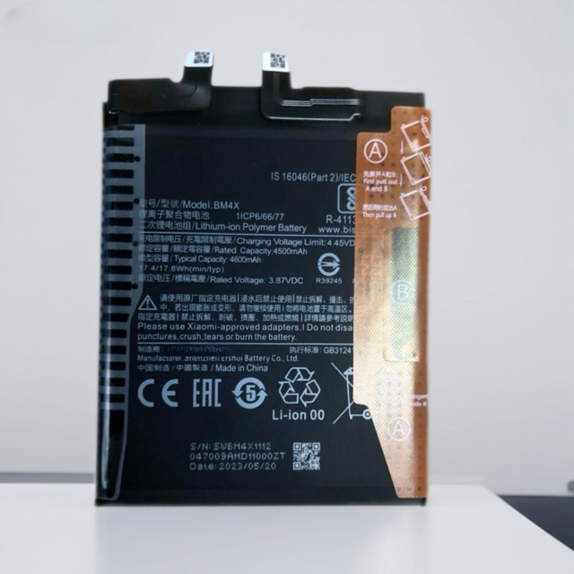 The New Lithium-ion Polymer Rechargeable Battery BM4X Is Used As a Replacement Battery for Redmi 11, with 4500 MAh, 4.45 Volts