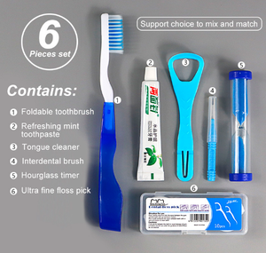 Kit <span class=keywords><strong>de</strong></span> Cuidado Bucal <span class=keywords><strong>de</strong></span> Viaje <span class=keywords><strong>de</strong></span> 6 Piezas con <span class=keywords><strong>Cepillo</strong></span> <span class=keywords><strong>de</strong></span> <span class=keywords><strong>Dientes</strong></span>, <span class=keywords><strong>Pasta</strong></span> <span class=keywords><strong>de</strong></span> <span class=keywords><strong>Dientes</strong></span>, Limpiador <span class=keywords><strong>de</strong></span> Lengua <span class=keywords><strong>y</strong></span> <span class=keywords><strong>Estuche</strong></span>, Set <span class=keywords><strong>de</strong></span> Higiene Dental Personalizado, Disponible OEM - Product Image 3