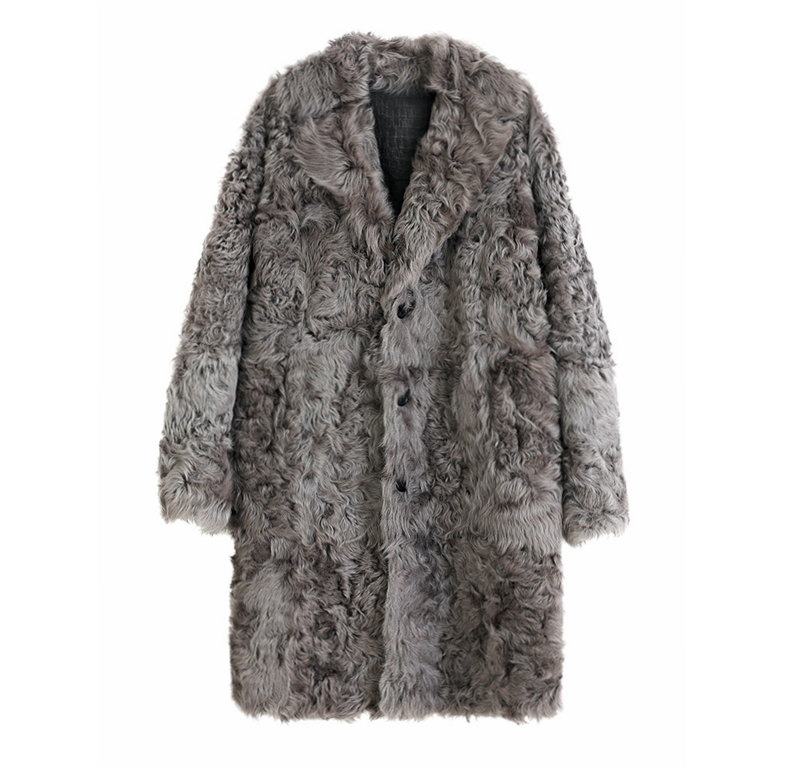 Curly Lamb Fur Coats - Luxurious Winter Fashion Statements
