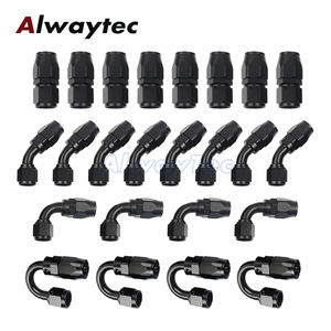 Raccord AN6 en alliage, adaptateur de raccordement rapide pour tuyau, joint rotatif fileté pour huile et <span class=keywords><strong>carburant</strong></span>, extrémité de tuyau en caoutchouc à 0, 45, 90 degrés - Product Image 2