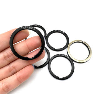 YYX accessoires porte-clés promotionnels Logo personnalisé métal blanc porte-clés boucle plat anneaux fendus - Product Image 2