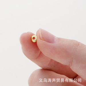 Gold Plated <b>Copper</b> Round Beads For <b>Bracelet</b> Making GA0040 Yiwu Jewelry Findings - Product Image 3