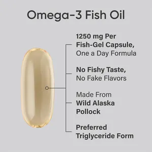 Private Labet Regulate Blood Improve Memory Deep Sea Fish Oil EPA18 DHA12 Omega 3 Fish Oil Capsules