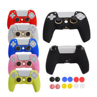 Coque en silicone antidérapante pour manette PS5, protection de la coque, résistante à la transpiration, revêtement en caoutchouc souple pour accessoires de manette
