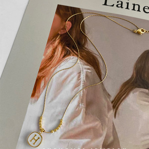 Thời Trang Taigang Bị Gãy Vàng Thư Mặt Dây Chuyền Vòng Cổ Vàng Đính Cườm Hình Học Xương Đòn Vòng Cổ Cho Phụ Nữ Đồ Trang Sức Quà Tặng - Product Image 3