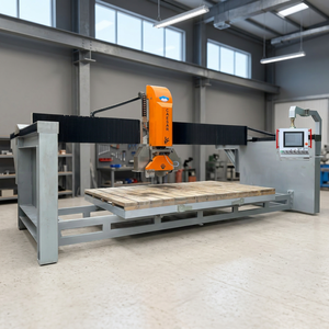 Máquina de corte de puente CNC de 5 ejes con PLC de 380 V para fábrica de máquinas de construcción, motor para corte de mármol, granito y cuarzo - Product Image 1