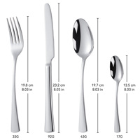 Ensemble de couverts en acier inoxydable 430, finition miroir, design moderne, durable, réutilisable, compatible lave-vaisselle, pour mariage, restauration, vente en gros