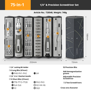 Kit de Destornilladores Magnéticos Inalámbricos 128 en 1, Juego de Herramientas con Motor sin Escobillas para Reparación de Computadoras y Laptops - Product Image 4