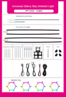 Kit d'éclairage ambiant universel pour voiture SJC 18 en 1/22 en 1, éclairage intérieur LED ciel étoilé, bande lumineuse LED symphonie RGB pour 98% des voitures