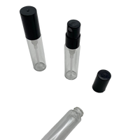 Flacon de parfum rond en verre transparent personnalisable de 2 ml, 3 ml, 5 ml pour huile parfumée