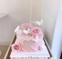 Modèle de gâteau Art Déco en résine fait main de haute qualité pour la fête des Mères et les anniversaires, simulation de gâteau aux fruits pour pâtisserie