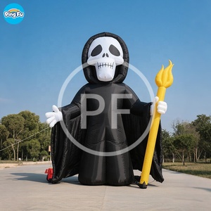 Inflable personalizado para Halloween al aire libre Horror <span class=keywords><strong>casa</strong></span> patio jardín decoración inflable Grim Reaper para fiesta de Halloween para decoración del hogar - Product Image 5