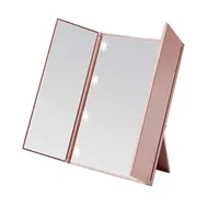Agent de dropshipping 2026 Table pliante portable Lampe LED Miroir lumineux de maquillage haute définition pour chambre à coucher