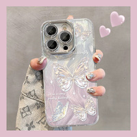 Gradient Bowknot Laser Handyhülle für 17 Pro Max – High-End-Design mit Glitzerpuder, präzise Aussparungen, stoßfest, beliebt