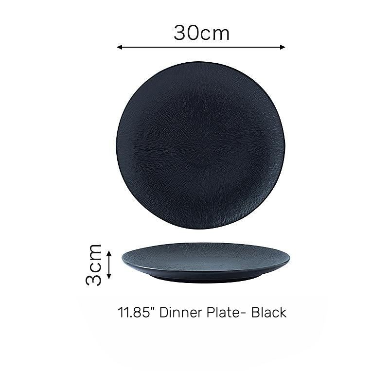 11.85" dinner plate-black