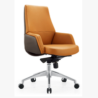 Chaise de table moderne et confortable en cuir PU, chaise de repos en bois, chaise de bureau de luxe