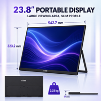 Moniteur portable tactile 16 pouces pour ordinateur portable, écran IPS FHD Plus 60Hz 14 mm, double USB-C, étui en cuir, idéal pour le travail professionnel.
