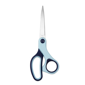 Stainless Steel Scissors Straight Head Light And Dark Blue Home Office Student Use Bulk Specification - Product Image 3