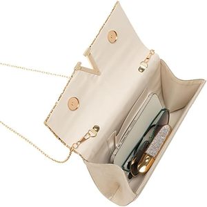 Sac de soirée élégant pour femme, pochette décorée de la lettre V, sac à main décontracté pour la vie quotidienne, sac à bandoulière pour occasions formelles - Product Image 5