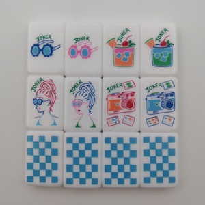 <span class=keywords><strong>Jeu</strong></span> de Mahjong américain sur mesure en acrylique <span class=keywords><strong>blanc</strong></span>, tuiles gravées Nautical NEWS, ventes, palmier de <span class=keywords><strong>coco</strong></span>, dragon vert, <span class=keywords><strong>jeu</strong></span> de société, cadeau de vacances - Product Image 5