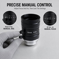 Lente Industrial de 12MP con Enfoque Manual de Iris para Cámara de Inspección por Visión Artificial