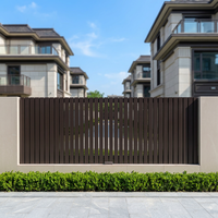 Valla Moderna de Alta Calidad para Patio Exterior, de Aleación de Aluminio, Barandilla de Seguridad para el Hogar, Resistente al Óxido y al Agua, Modelado 3D, Recubrimiento en Polvo para Obras de Construcción