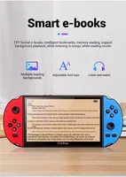 Console de Jeu Portable Classique X12 Plus Écran HD 1080P de 7 Pouces Style PSP3000 avec Jeux Intégrés, Double Joystick, Grande Autonomie, Lecteur Vidéo et E-Book