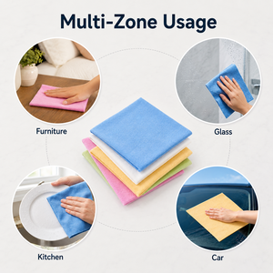 Panno Magico Professionale per Pulizie Domestiche 280GSM, Senza Aloni, Senza Pelucchi, Riutilizzabile in Microfibra per Finestre e Specchi - Product Image 5