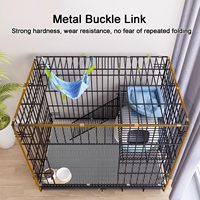 Hamac suspendu rose et noir, simple, en métal, avec roulettes, pour chat, espace de jeu spacieux, étagères multiples, pour chats d'intérieur