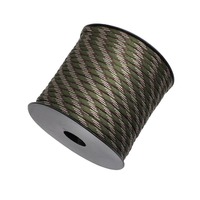 Cordon tactique de parachute 9 brins de 50 m, corde en nylon de 4 mm pour équipement de survie, camping et randonnée, cordon rayé toutes saisons