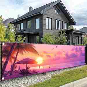 Sturdy Outdoor Fence <b>Banner</b> Printing Custom Graphic Wind Resistant for Playground Fair Commercial Advertising Outdoor Decoration - Product Image 1