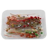 Kotak Kit DIY Grosir Bahan Bunga Asli Kering Awet Buatan Tangan Kipas Bulat Kartu Ucapan Resin Alami Abadi Hadiah Selamanya