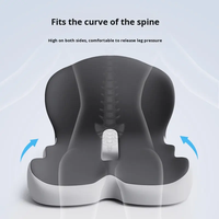 Coussin de siège personnalisable en velours pour chaise de bureau orthopédique avec soutien lombaire et coussin fessier en mousse à mémoire de forme pour soulager la douleur du coccyx, également utilisable comme coussin de siège auto