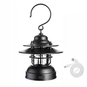 XINSITE Mini Retro Metal <b>Camping</b> <b>Lantern</b> <b>Rechargeable</b> Multifunctional Outdoor Tent Light - Product Image 3