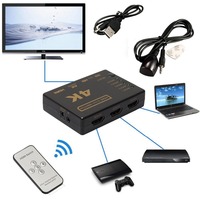 Conmutador compatible con HDMI 4K HD1080P 3 5 puertos HD Switch Selector Splitter con Hub IR Remote Controller para HDTV DVD TV BOX Z2