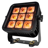 Projecteur PAR LED sans fil GLEE Outdoor IP65 étanche 9x18W RGBWA+UV 6-en-1 alimenté par batterie avec télécommande DMX